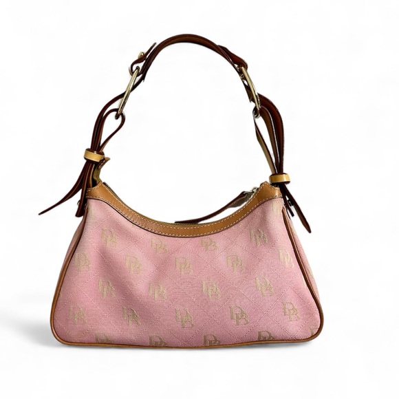 Dooney & Bourke vintage pink monogram shoulder bag Y2K rare vintage bag - Picture 2 of 16
